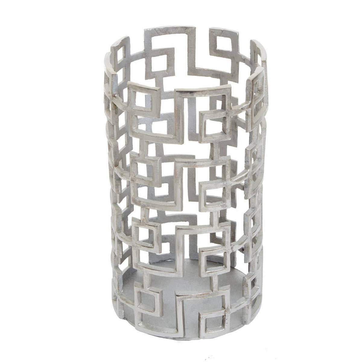 Hamilton Interiors Accessories Delphi Small Candle Holder in Silver Finish House of Isabella UK