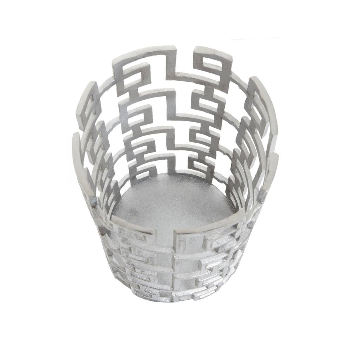 Hamilton Interiors Accessories Delphi Small Candle Holder in Silver Finish House of Isabella UK