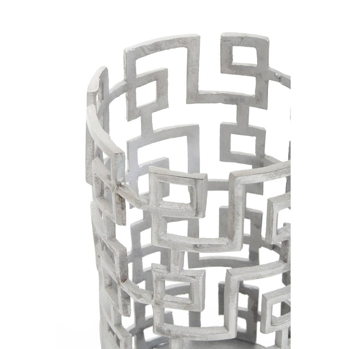 Hamilton Interiors Accessories Delphi Small Candle Holder in Silver Finish House of Isabella UK
