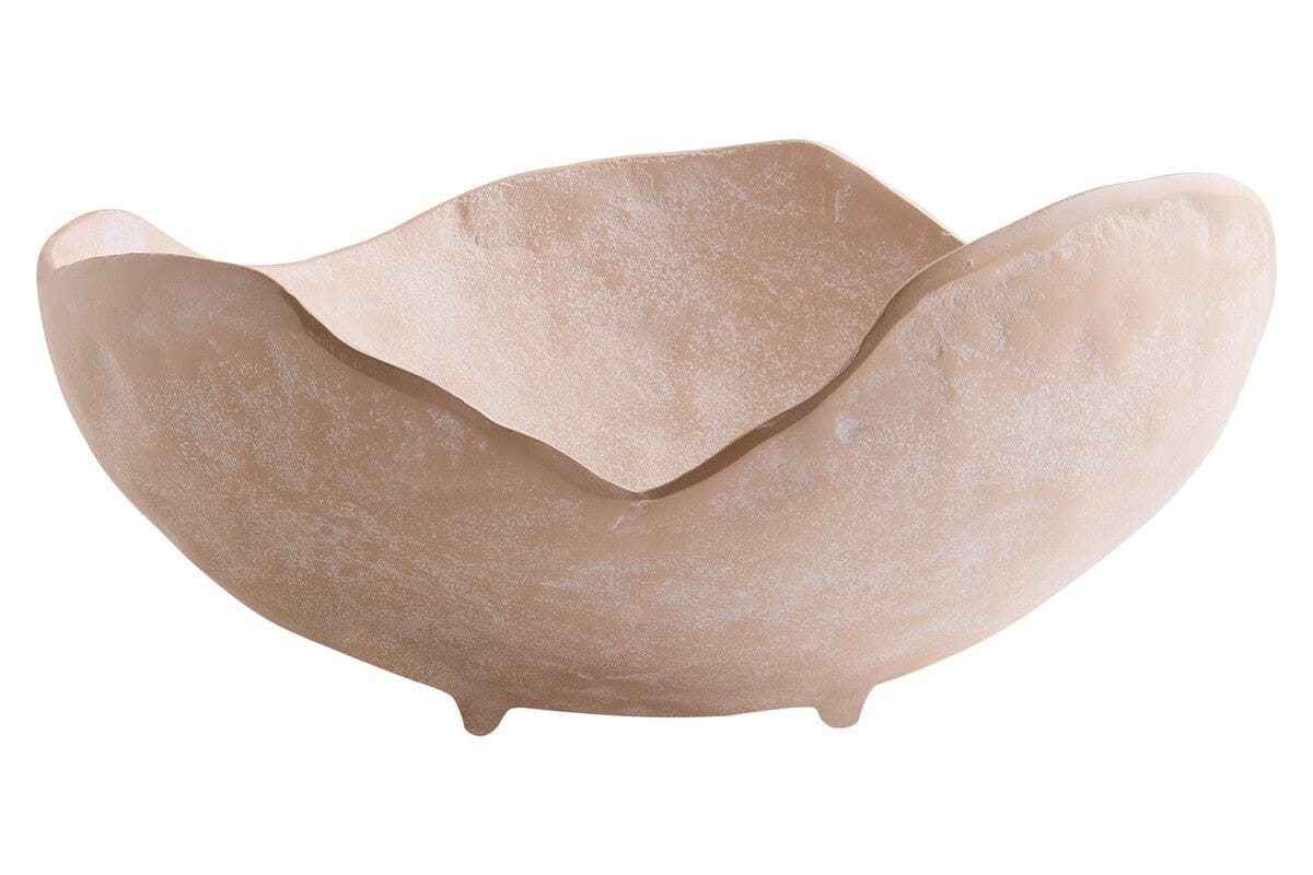 Hamilton Interiors Accessories Densita Large Textured Beige Whitewash Bowl House of Isabella UK