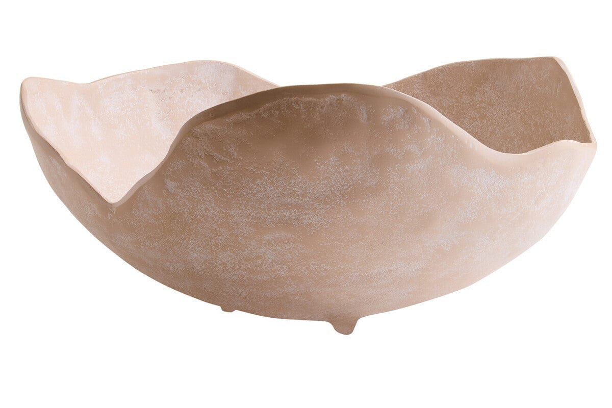 Hamilton Interiors Accessories Densita Large Textured Beige Whitewash Bowl House of Isabella UK