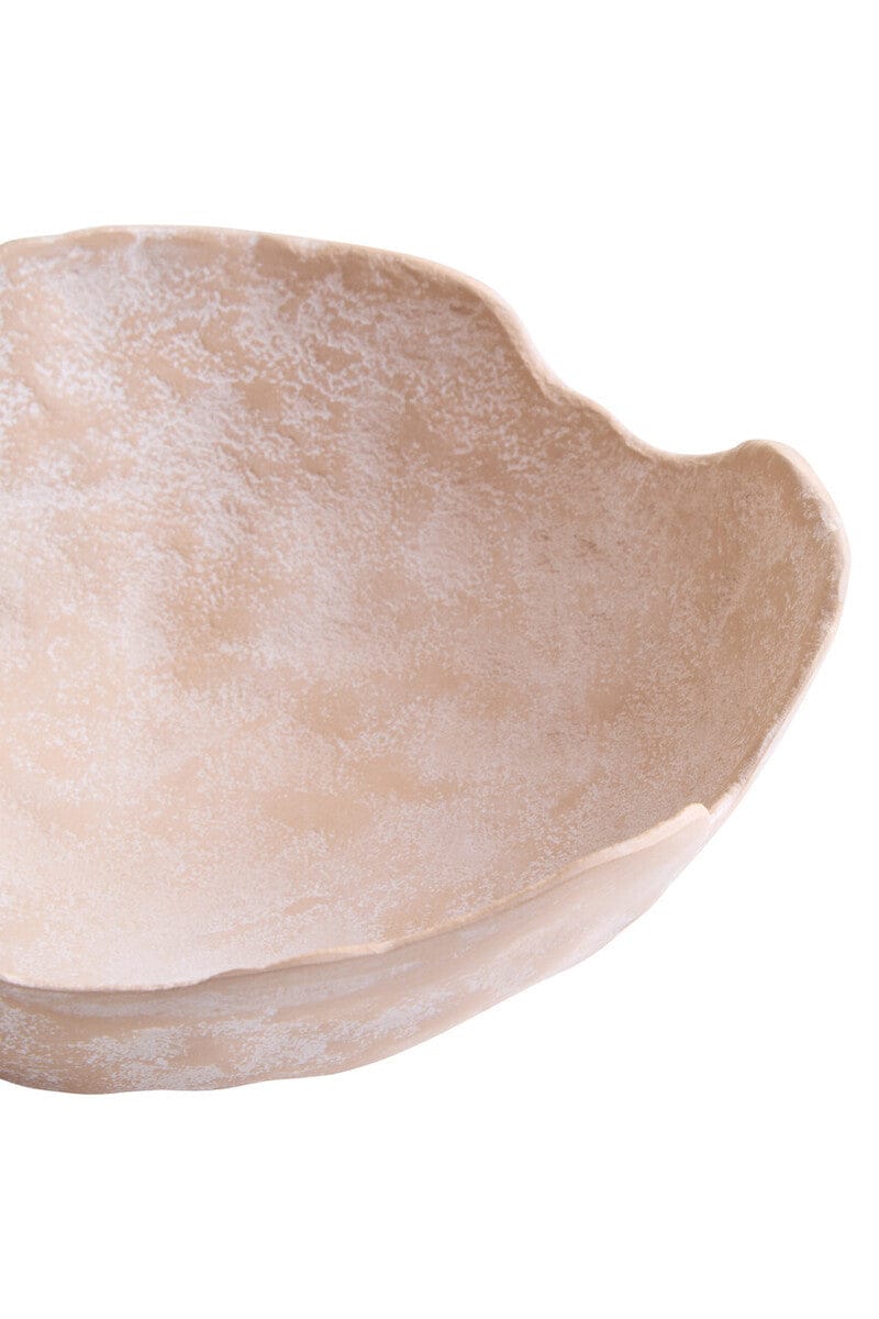 Hamilton Interiors Accessories Densita Set of Two Textured Beige Whitewash Bowls House of Isabella UK