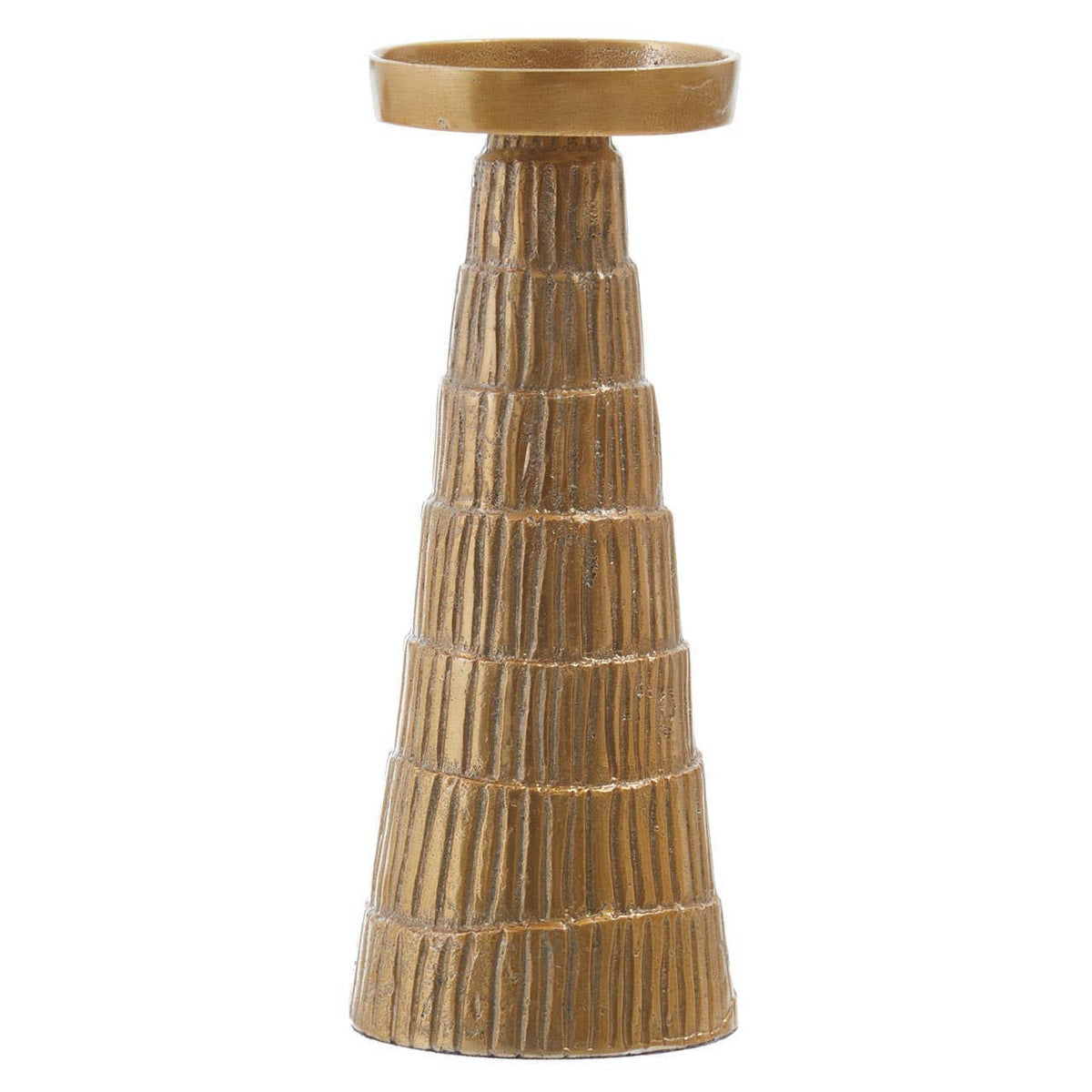 Hamilton Interiors Accessories Deomali Large Gold Finish Candle Holder House of Isabella UK