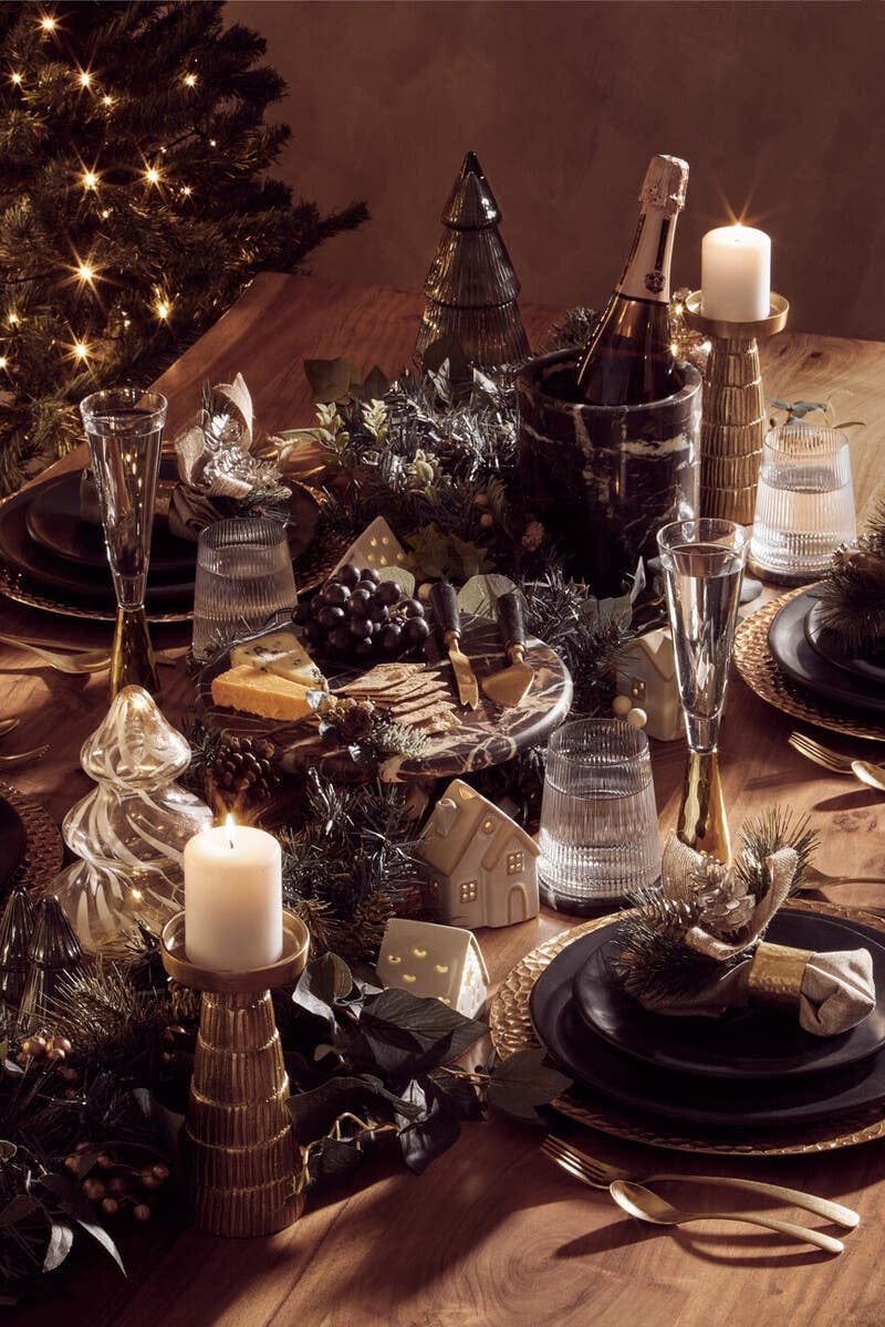 Hamilton Interiors Accessories Deomali Small Gold Finish Candle Holder House of Isabella UK