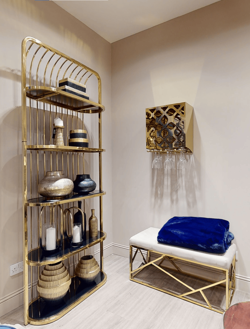 Hamilton Interiors Accessories Deomali Small Two Toned Black and Gold Round Box House of Isabella UK