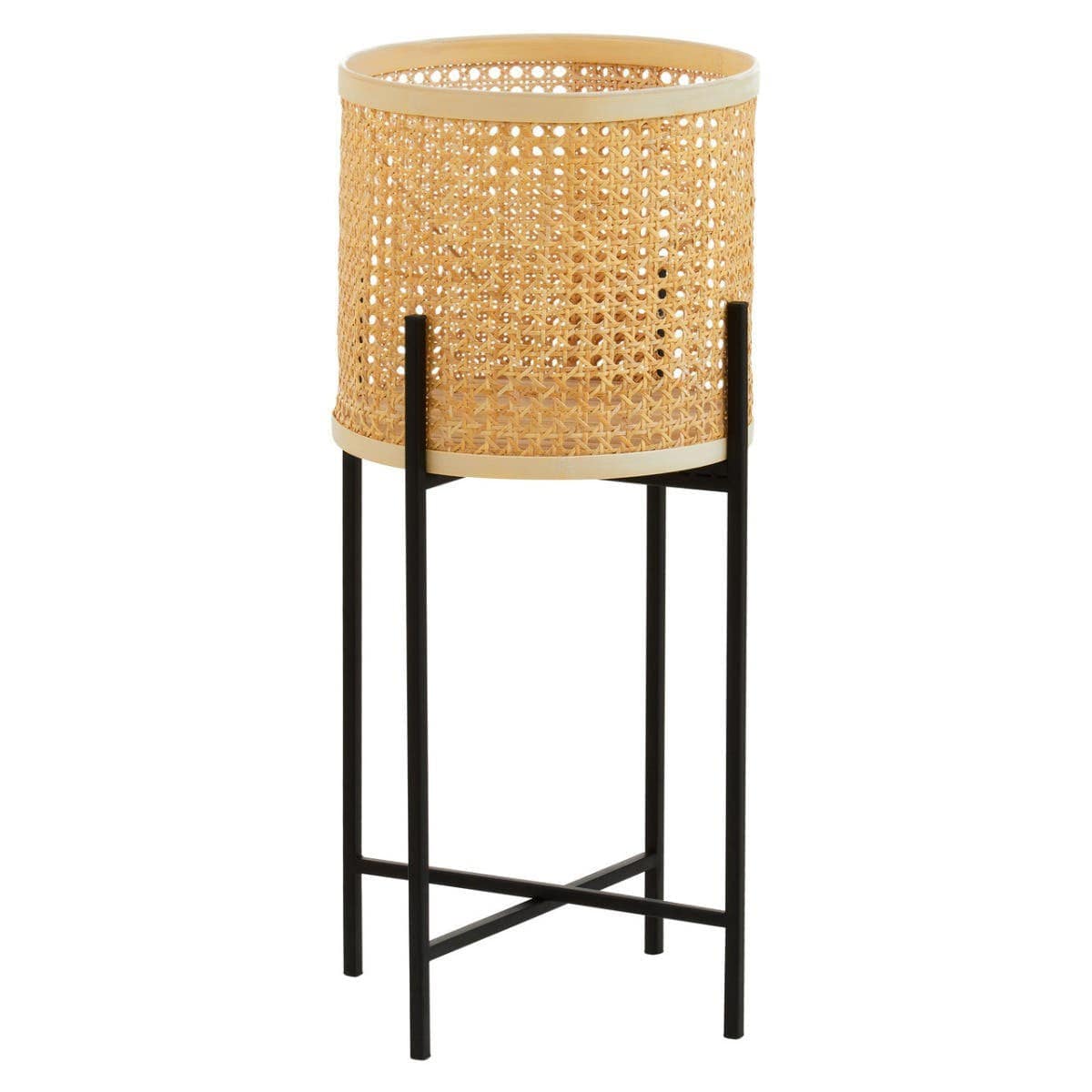 Hamilton Interiors Accessories Depok Large Rattan Planter with Metal Stand House of Isabella UK