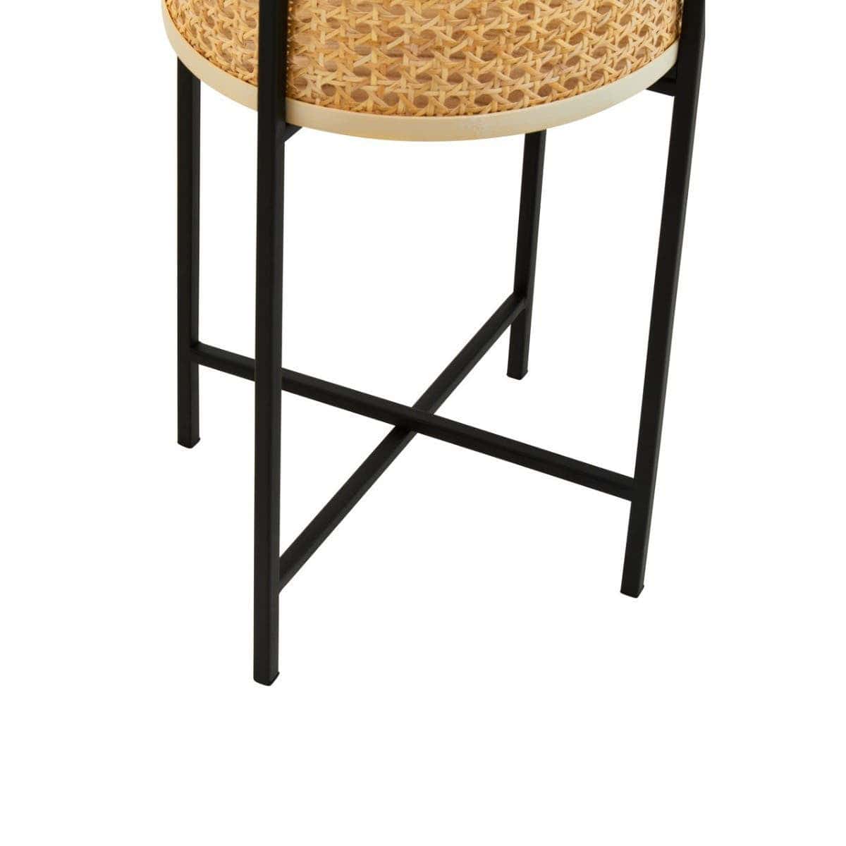 Hamilton Interiors Accessories Depok Large Rattan Planter with Metal Stand House of Isabella UK