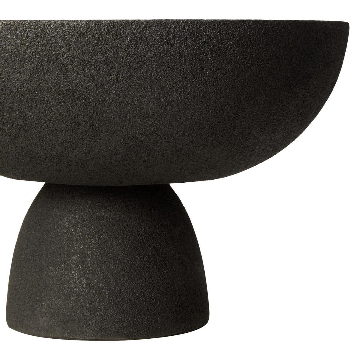 Hamilton Interiors Accessories Deriva Large Textured Black Pedestal Bowl House of Isabella UK