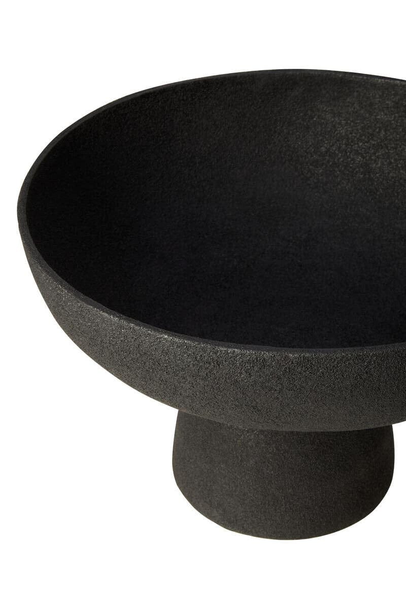 Hamilton Interiors Accessories Deriva Large Textured Black Pedestal Bowl House of Isabella UK