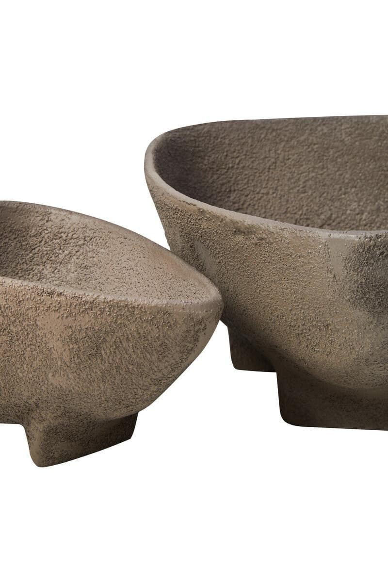 Hamilton Interiors Accessories Deriva Set Of 2 Textured Grey Bowls House of Isabella UK