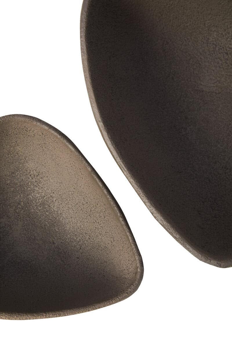 Hamilton Interiors Accessories Deriva Set Of 2 Textured Grey Bowls House of Isabella UK