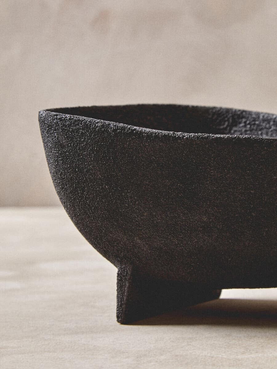 Hamilton Interiors Accessories Deriva Set of Two Textured Black Bowls House of Isabella UK