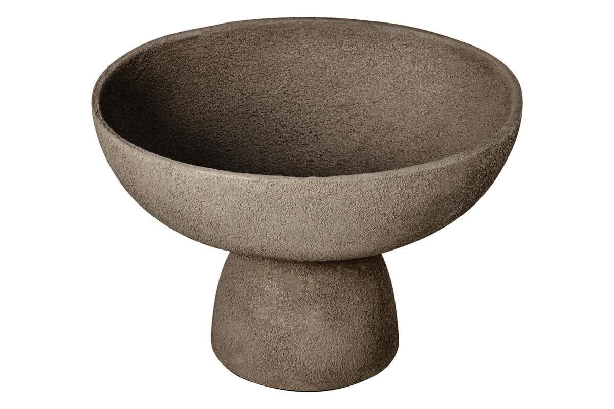 Hamilton Interiors Accessories Deriva Small Textured Grey Pedestal Bowl House of Isabella UK