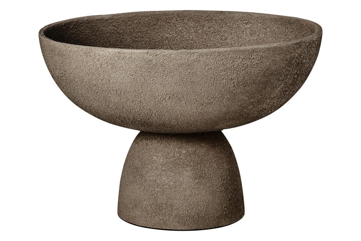 Hamilton Interiors Accessories Deriva Small Textured Grey Pedestal Bowl House of Isabella UK