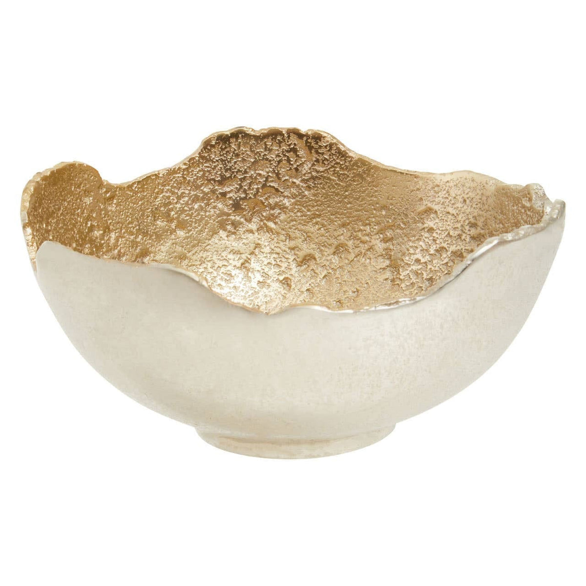 Hamilton Interiors Accessories Dion Small Nickel and Gold Finish Bowl House of Isabella UK