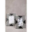 Hamilton Interiors Accessories Donato 4in x 6in Black and White Stripe Photo Frame House of Isabella UK