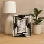 Hamilton Interiors Accessories Donato 4in x 6in Black and White Stripe Photo Frame House of Isabella UK