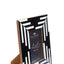 Hamilton Interiors Accessories Donato 4in x 6in Black and White Stripe Photo Frame House of Isabella UK