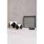 Hamilton Interiors Accessories Donato Set of 4 Black and White Stripe Coasters with Holder House of Isabella UK