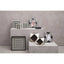 Hamilton Interiors Accessories Donato Set of 4 Black and White Stripe Coasters with Holder House of Isabella UK