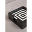 Hamilton Interiors Accessories Donato Set of 4 Black and White Stripe Coasters with Holder House of Isabella UK