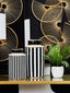 Hamilton Interiors Accessories Doria Large Black And White Stripes Ceramic Jar House of Isabella UK