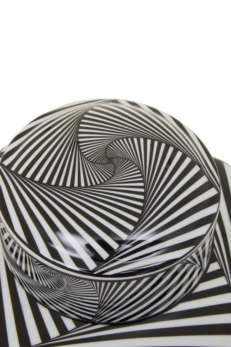 Hamilton Interiors Accessories Doria Small Black And White Ceramic Jar House of Isabella UK