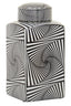 Hamilton Interiors Accessories Doria Small Black And White Ceramic Jar House of Isabella UK