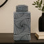 Hamilton Interiors Accessories Doria Small Black And White Ceramic Jar House of Isabella UK