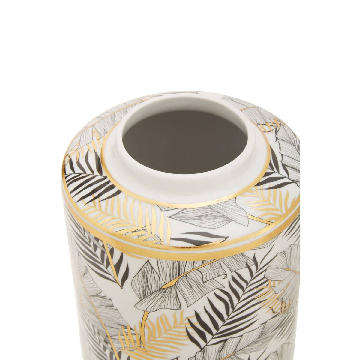 Hamilton Interiors Accessories Doria Small Leaf Design Ceramic Jar House of Isabella UK