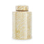Hamilton Interiors Accessories Doria Small White And Gold Finish Ceramic Jar House of Isabella UK
