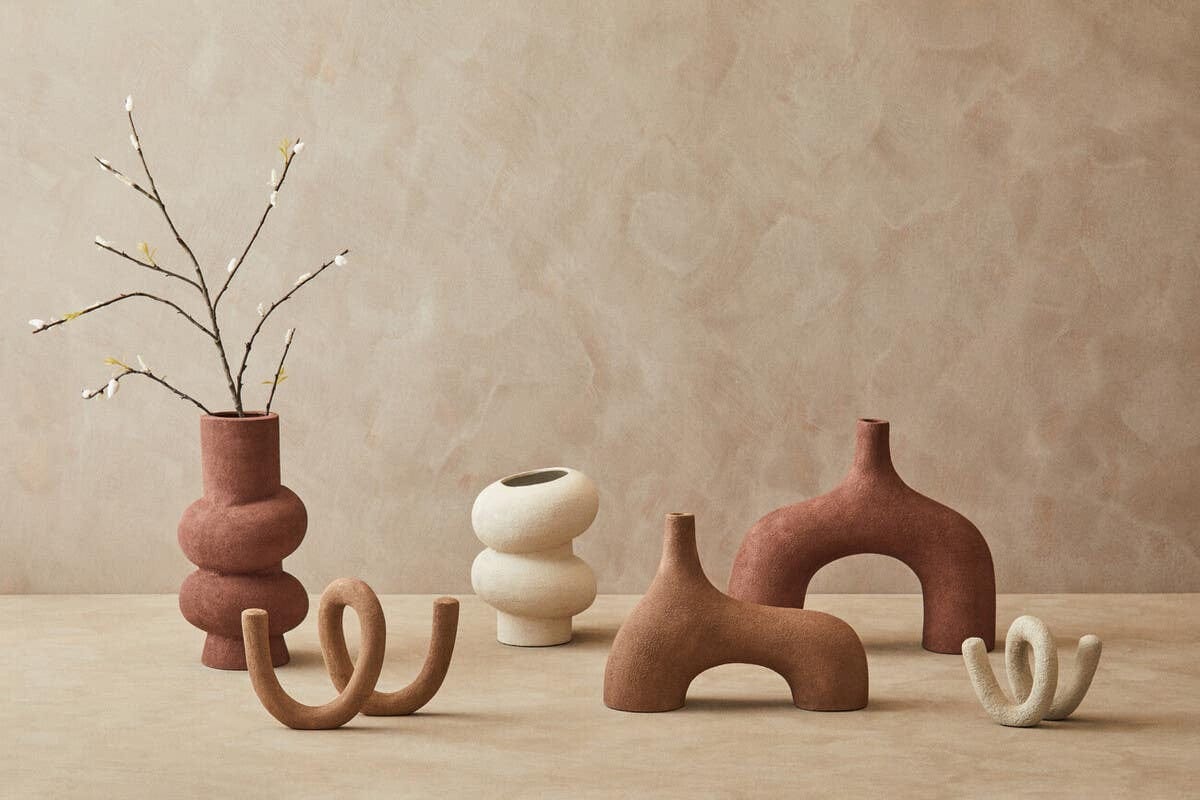 Hamilton Interiors Accessories Dunas Large Textured Beige Loop Sculpture House of Isabella UK