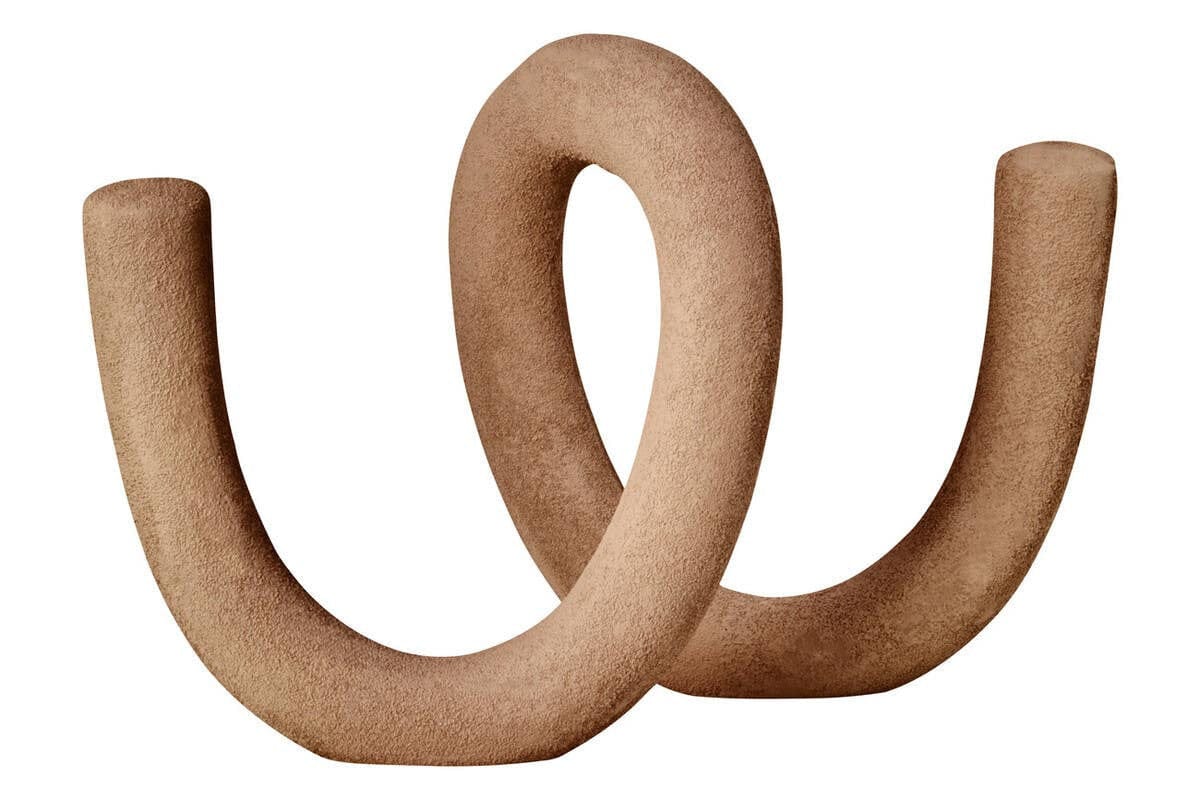 Hamilton Interiors Accessories Dunas Large Textured Beige Loop Sculpture House of Isabella UK