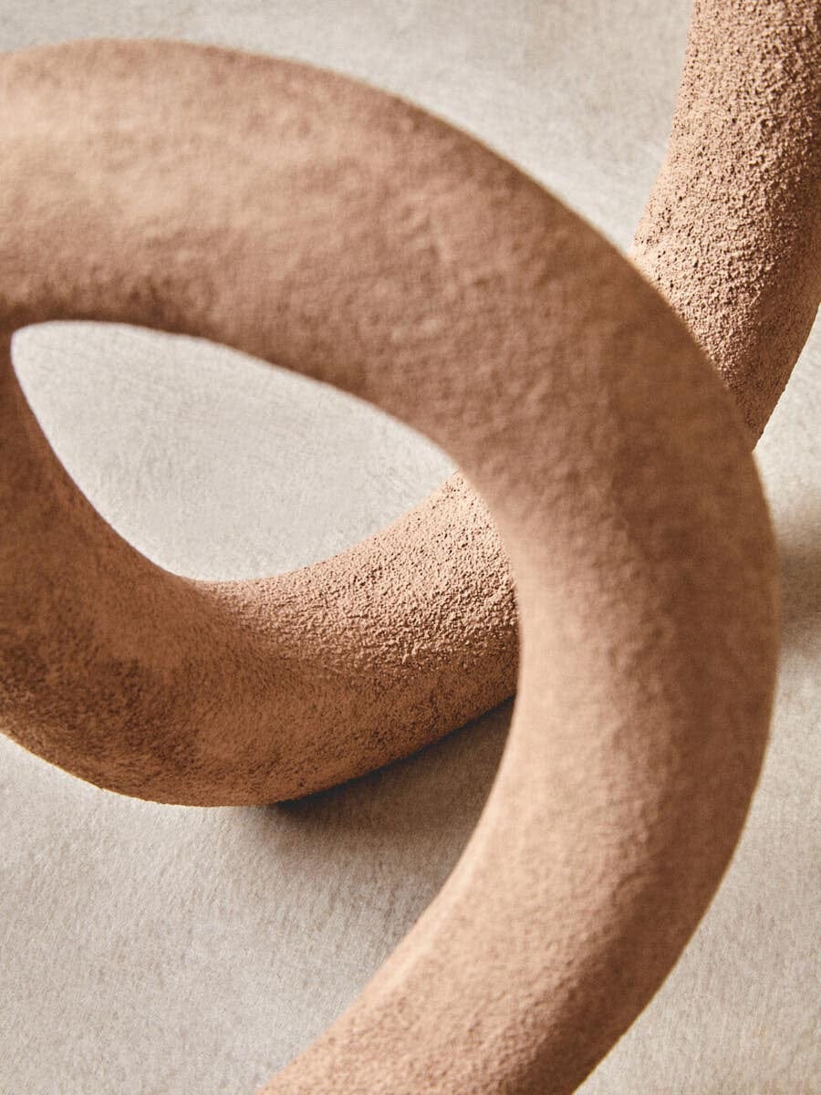 Hamilton Interiors Accessories Dunas Large Textured Beige Loop Sculpture House of Isabella UK