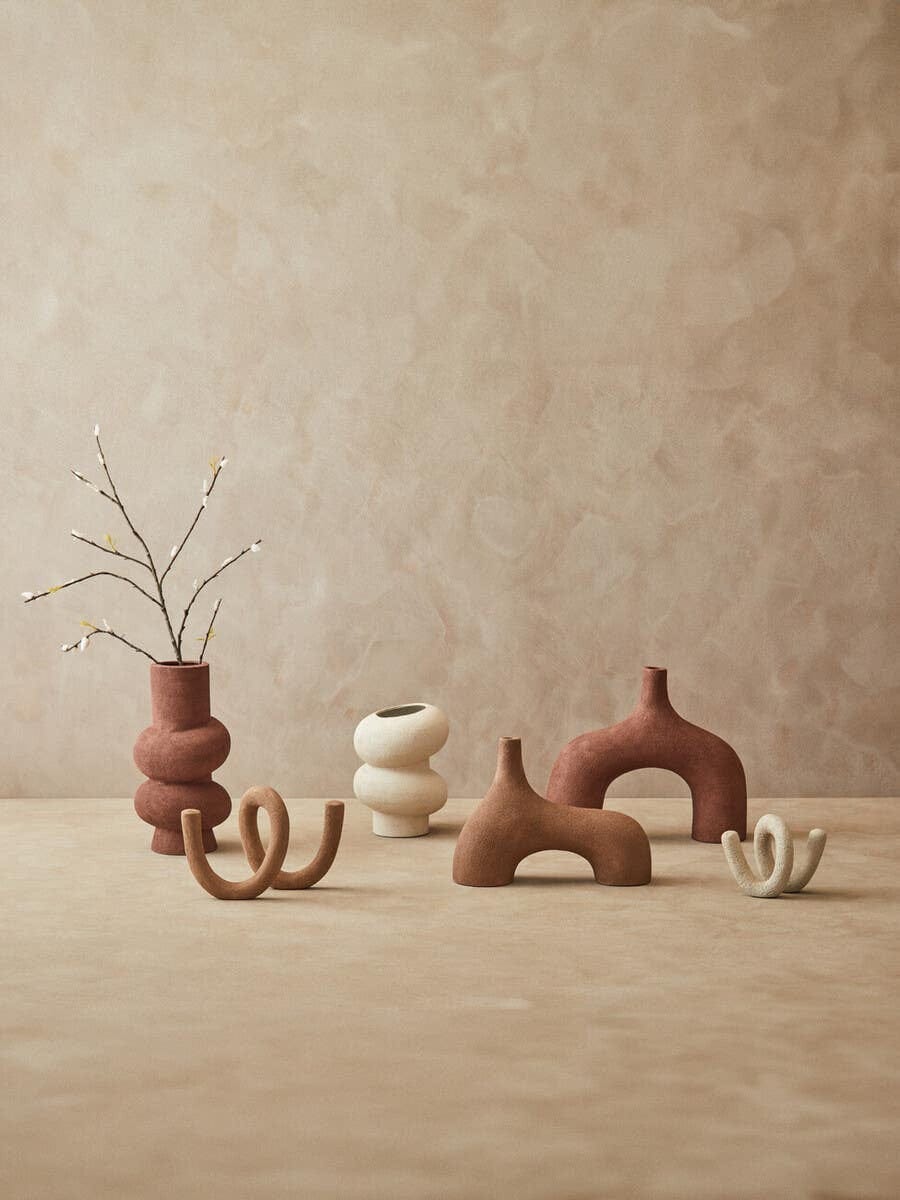 Hamilton Interiors Accessories Dunas Large Textured Beige Loop Sculpture House of Isabella UK