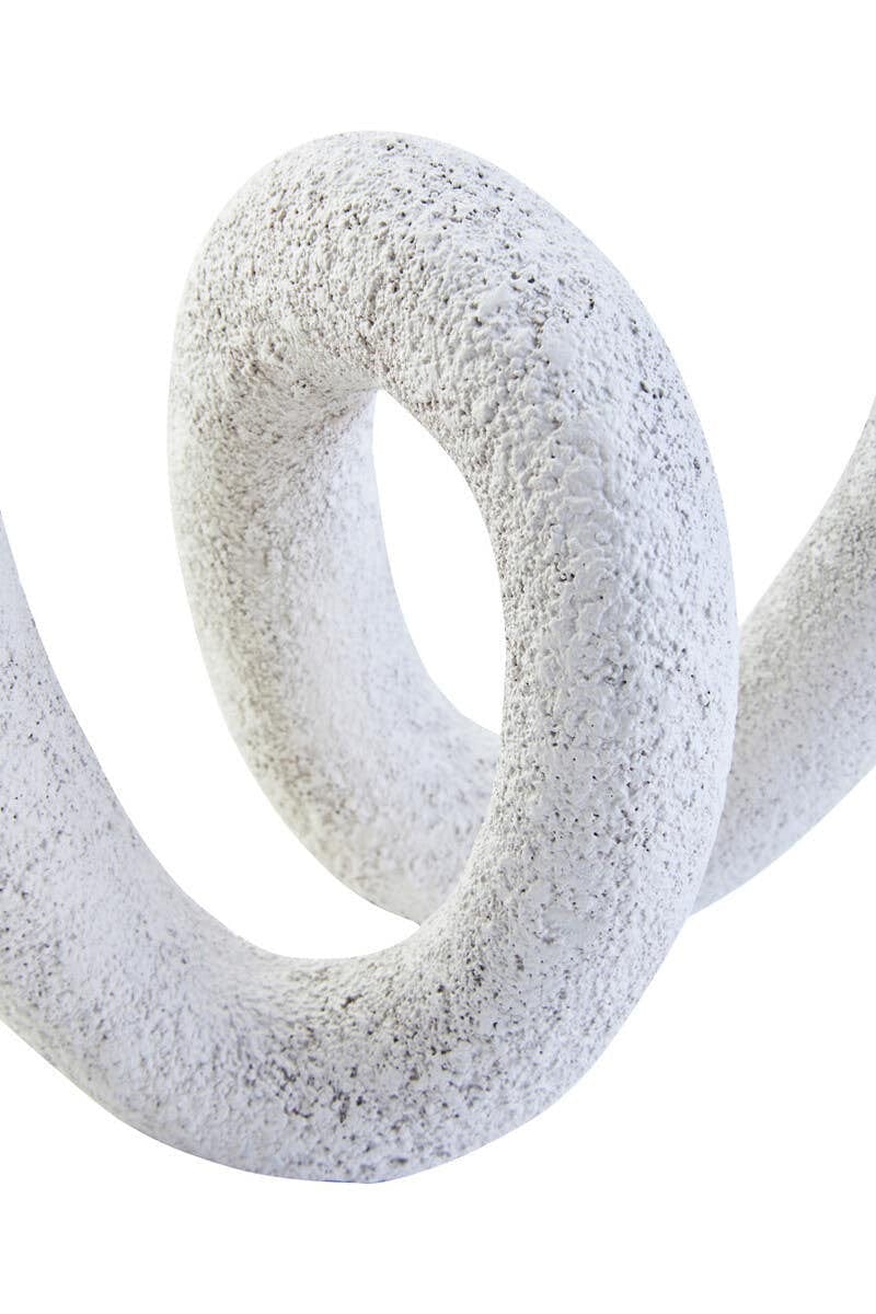 Hamilton Interiors Accessories Dunas Small Textured White Loop Sculpture House of Isabella UK
