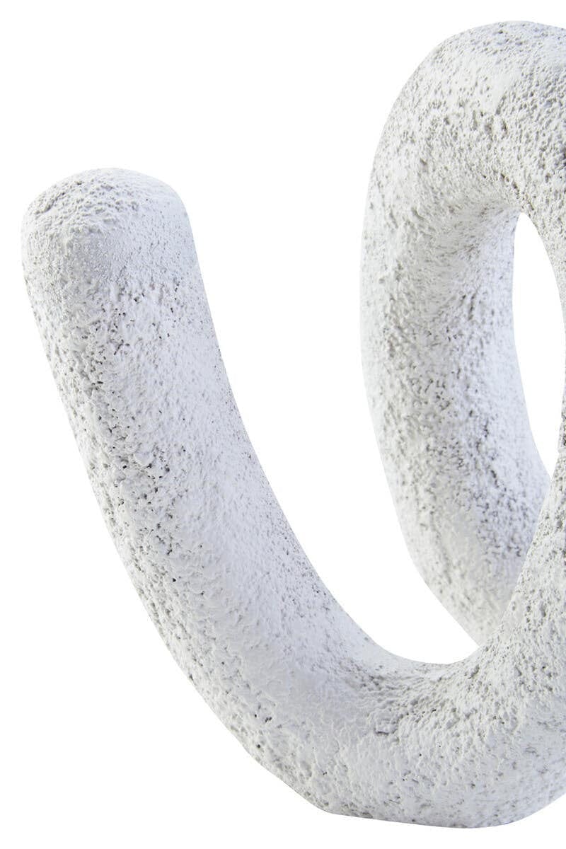 Hamilton Interiors Accessories Dunas Small Textured White Loop Sculpture House of Isabella UK