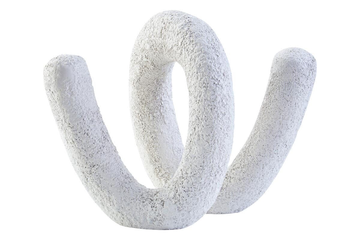 Hamilton Interiors Accessories Dunas Small Textured White Loop Sculpture House of Isabella UK