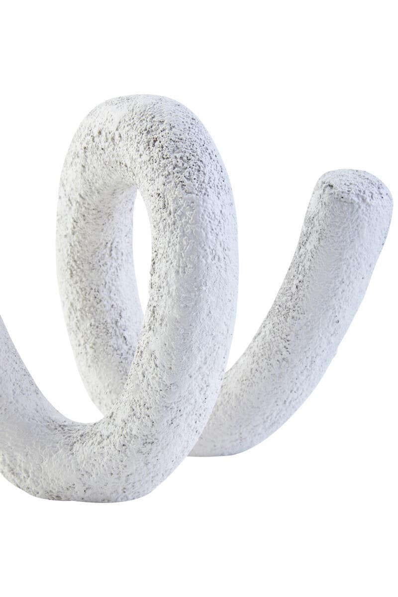 Hamilton Interiors Accessories Dunas Small Textured White Loop Sculpture House of Isabella UK