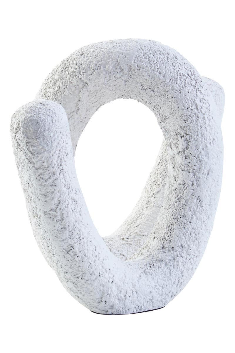 Hamilton Interiors Accessories Dunas Small Textured White Loop Sculpture House of Isabella UK