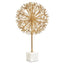 Hamilton Interiors Accessories Evra Gold Dandelion Sculpture On White Marble Base House of Isabella UK