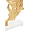 Hamilton Interiors Accessories Evra Gold Peacock Feather Sculpture On White Marble Base House of Isabella UK