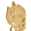 Hamilton Interiors Accessories Evra Gold Peacock Feather Sculpture On White Marble Base House of Isabella UK