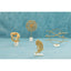Hamilton Interiors Accessories Evra Gold Peacock Feather Sculpture On White Marble Base House of Isabella UK