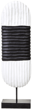 Hamilton Interiors Accessories Fidel Black and White Mango Wood Oblong Sculpture House of Isabella UK