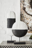 Hamilton Interiors Accessories Fidel Black and White Mango Wood Oblong Sculpture House of Isabella UK