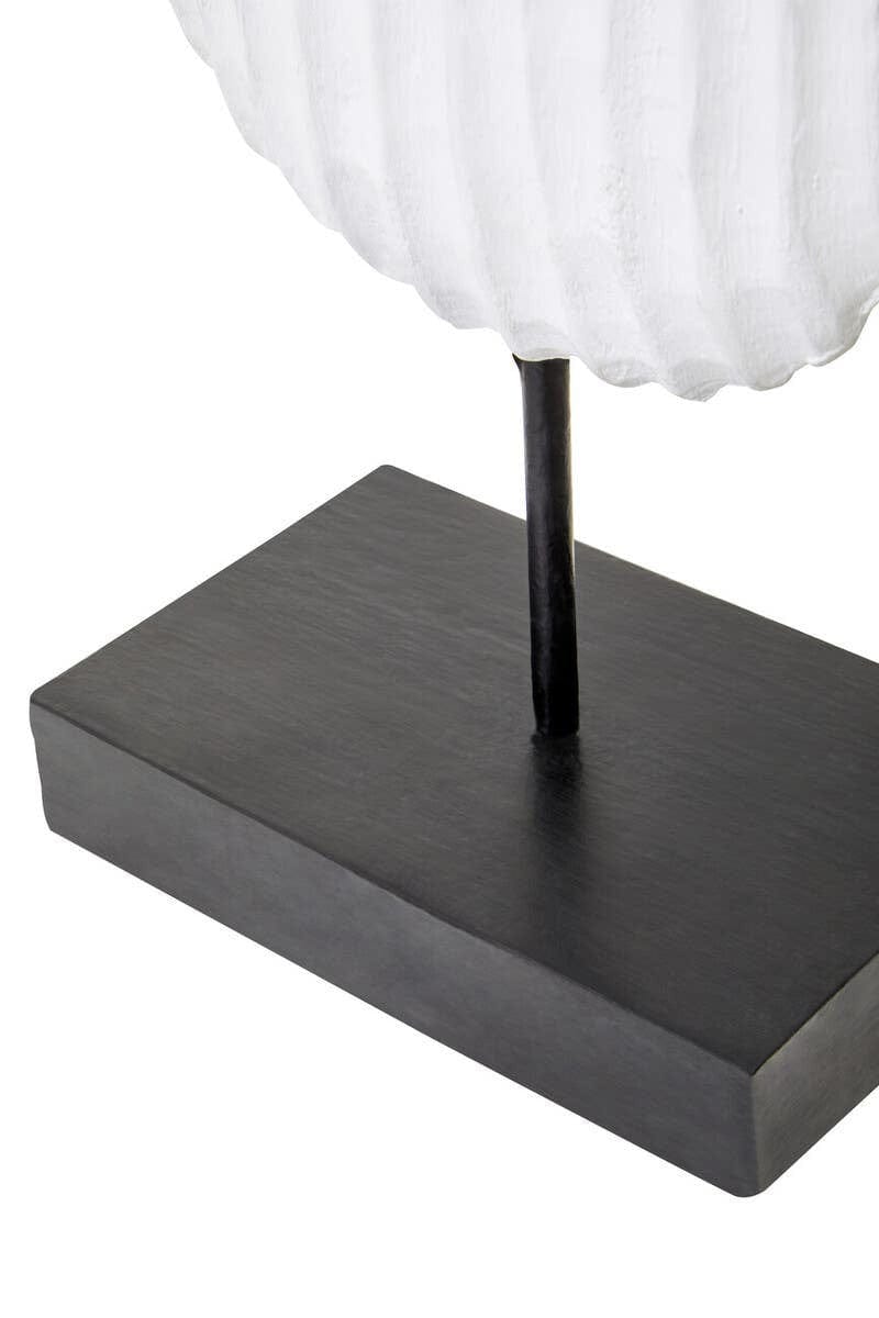 Hamilton Interiors Accessories Fidel Black and White Mango Wood Oblong Sculpture House of Isabella UK
