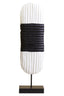 Hamilton Interiors Accessories Fidel Black and White Mango Wood Oblong Sculpture House of Isabella UK