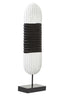 Hamilton Interiors Accessories Fidel Black and White Mango Wood Oblong Sculpture House of Isabella UK