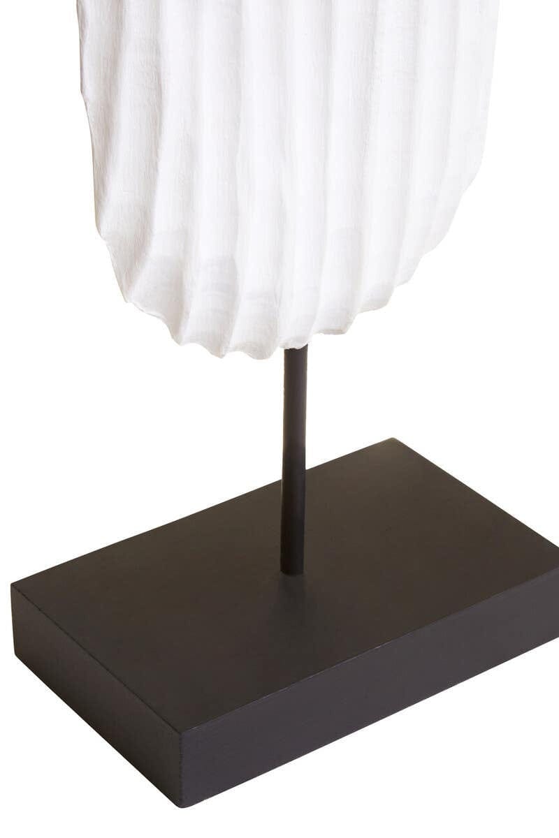 Hamilton Interiors Accessories Fidel Black and White Mango Wood Oblong Sculpture House of Isabella UK